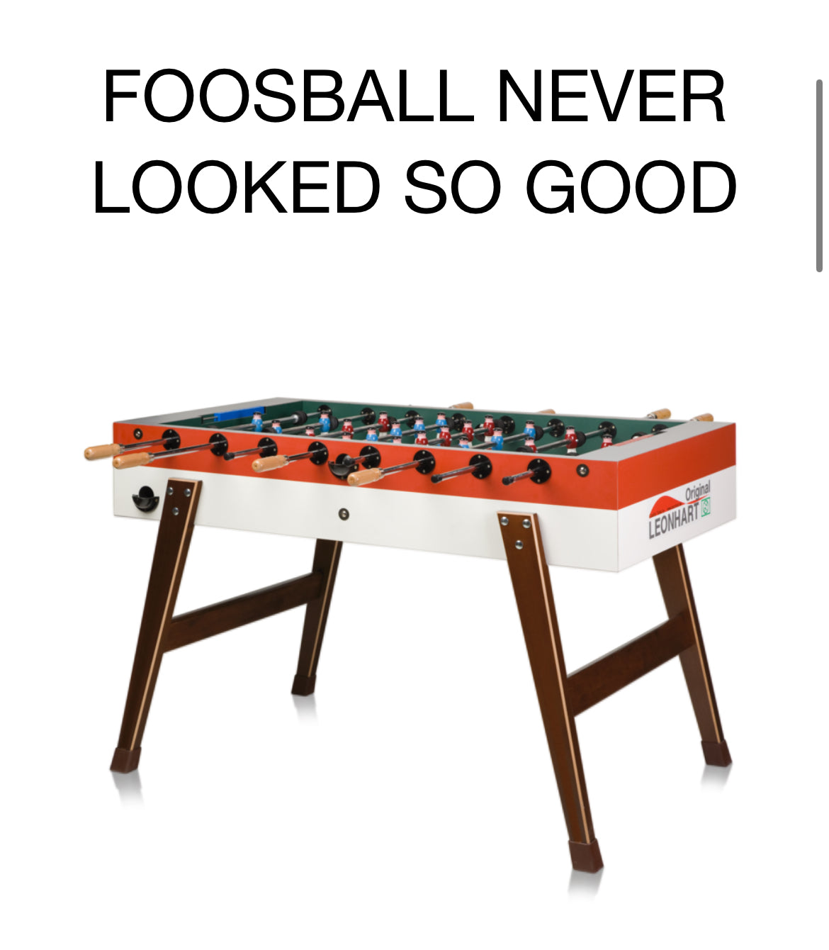 Original Leonhart Tournament Winner Retro Foosball Table