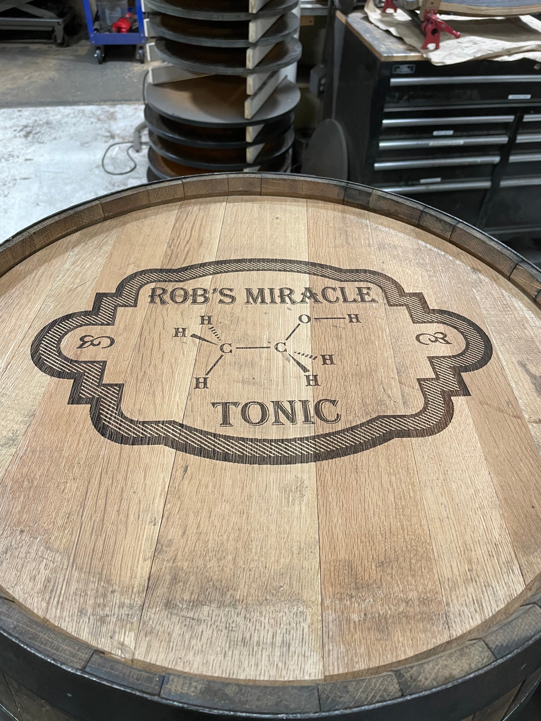 Whiskey Barrel Pool/Billiards Cabinet