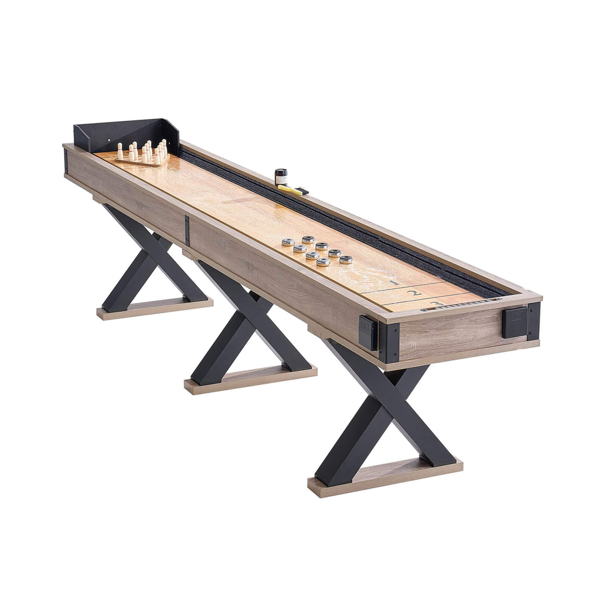 Premium 2-In-1 Shuffleboard Game Table Set With Bowling Combo (SAK81698)